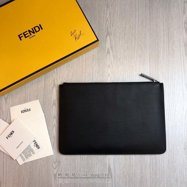 FENDI最新款手包 原單品質 進口小牛皮 小怪獸 芬迪手拿包 logo皮信封手包  fdz2125